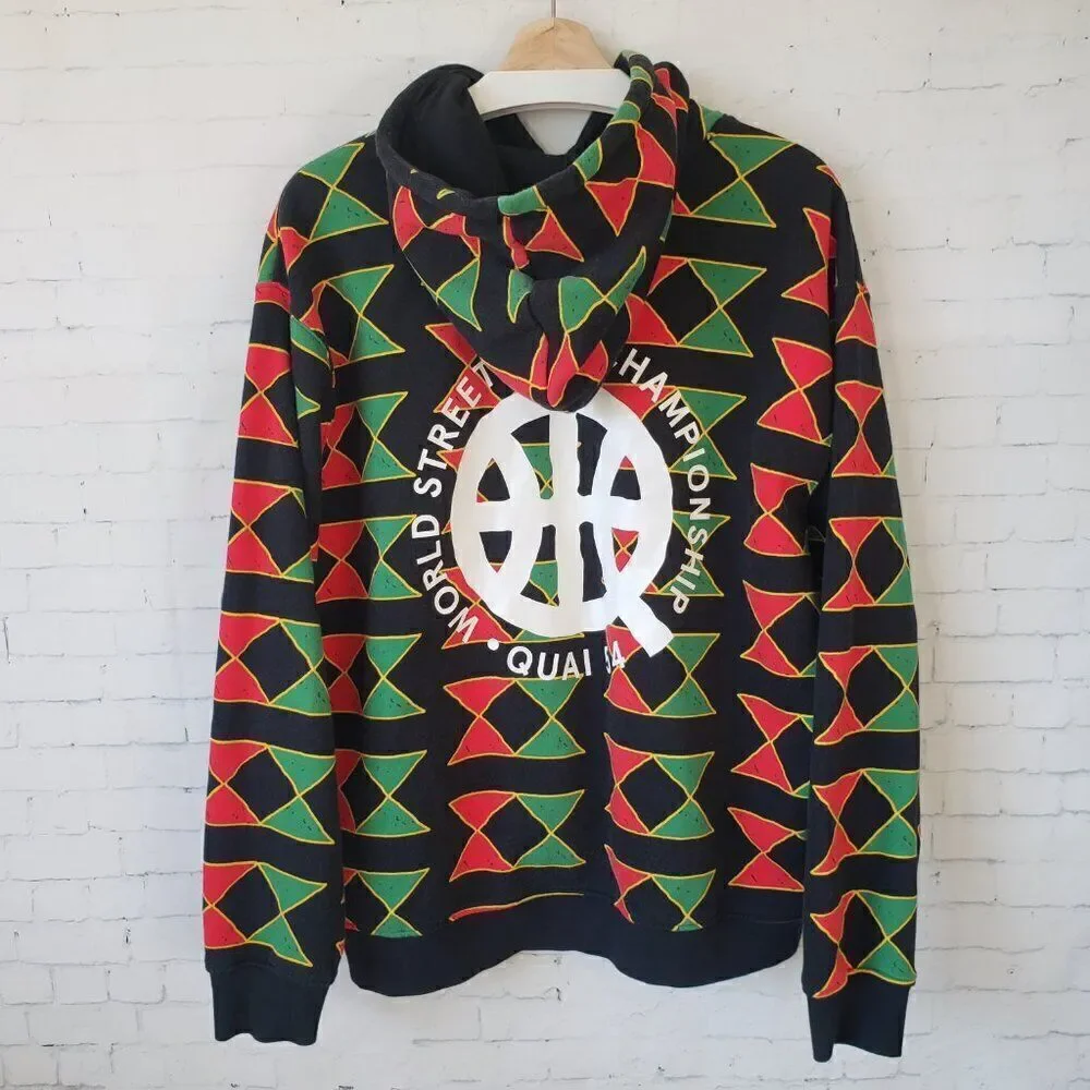 Air Jordan Quai 54 World Streetball Championship Hoodie Mens L Red Green Black